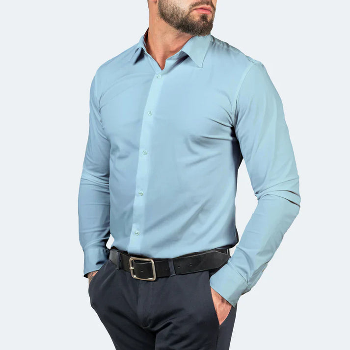 Chemise Habillée Unie Confort Anti-Froissement