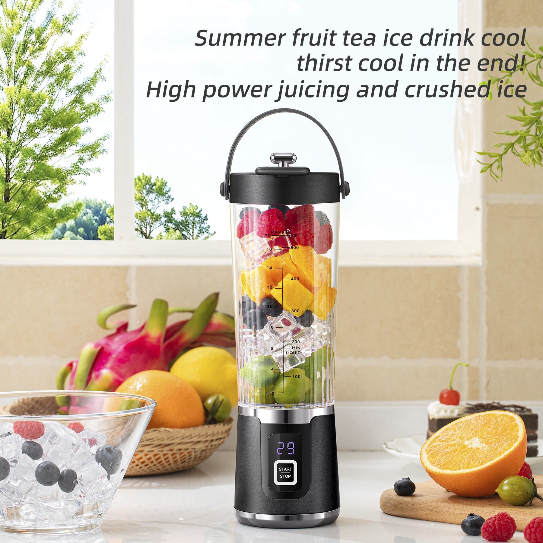 Talivra Portable Blender Cup – Wireless 500ml Smoothie Juice Maker