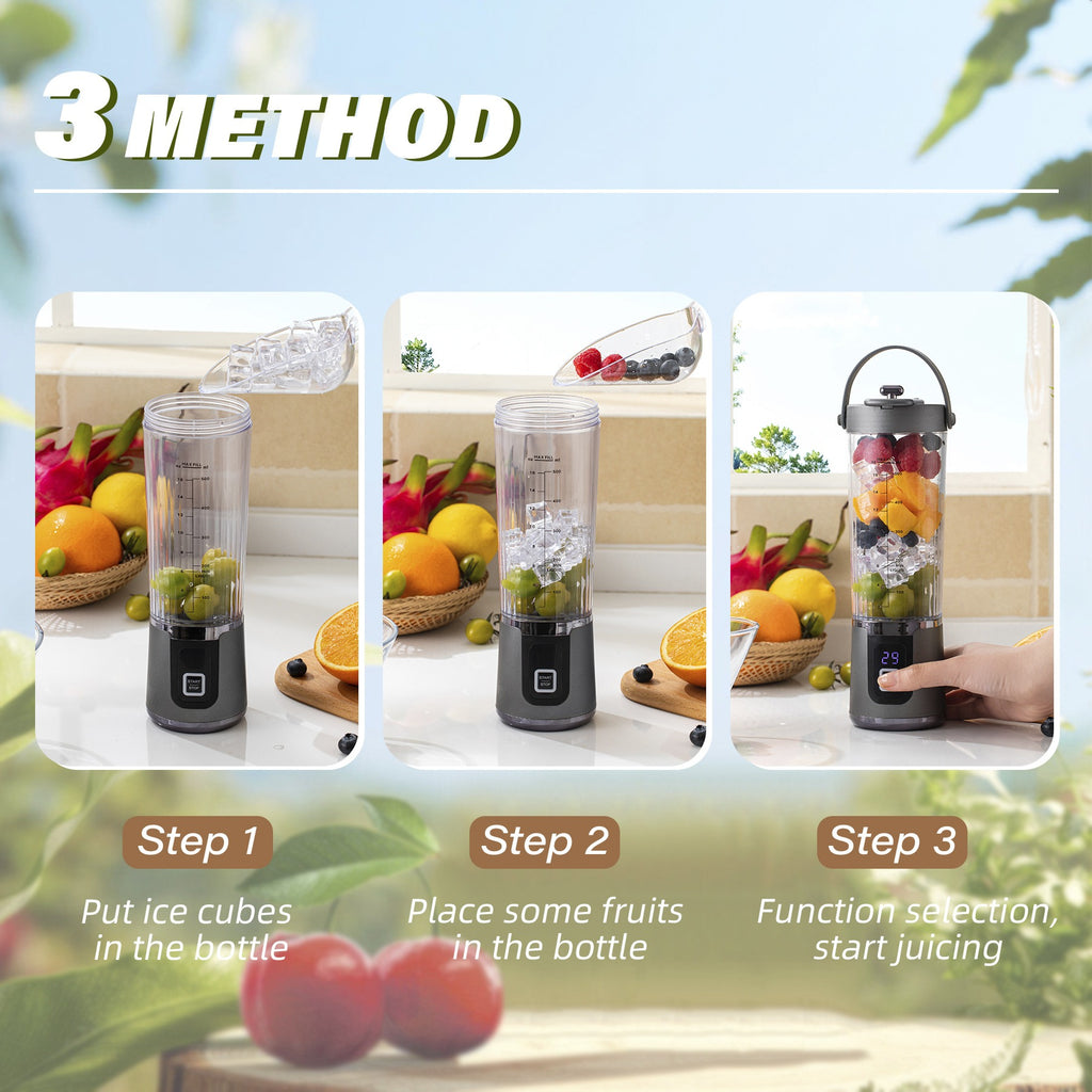 Talivra Portable Blender Cup – Wireless 500ml Smoothie Juice Maker