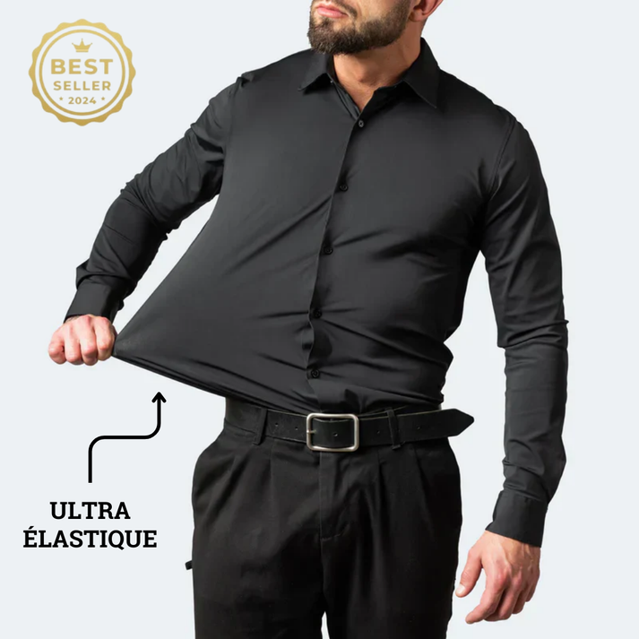 Chemise Habillée Unie Confort Anti-Froissement