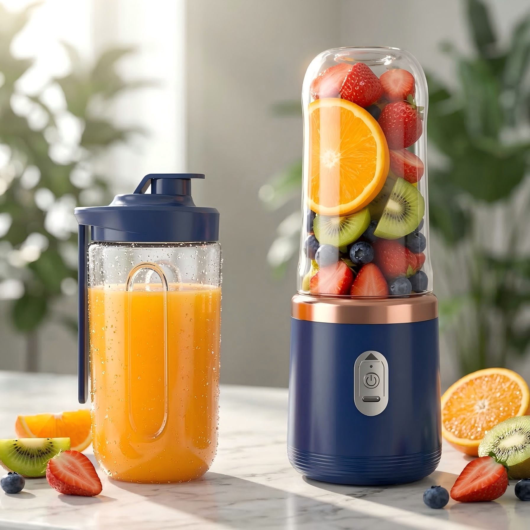 Small Automatic Juicer, Home Fresh Juice Maker, Electric Fruit & Vegetable Blender Cup, Customizable