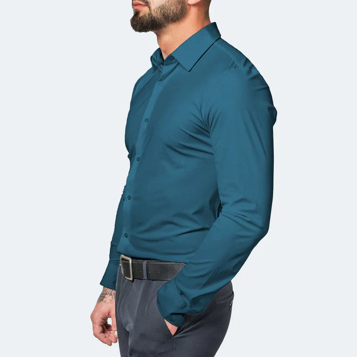 Chemise Habillée Unie Confort Anti-Froissement